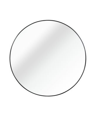 30 Inch Metal Framed Round Bathroom Mirror for Wall