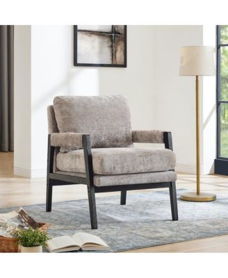 Kelly Mid-Century Modern Chenille Upholstered Accent Armchair