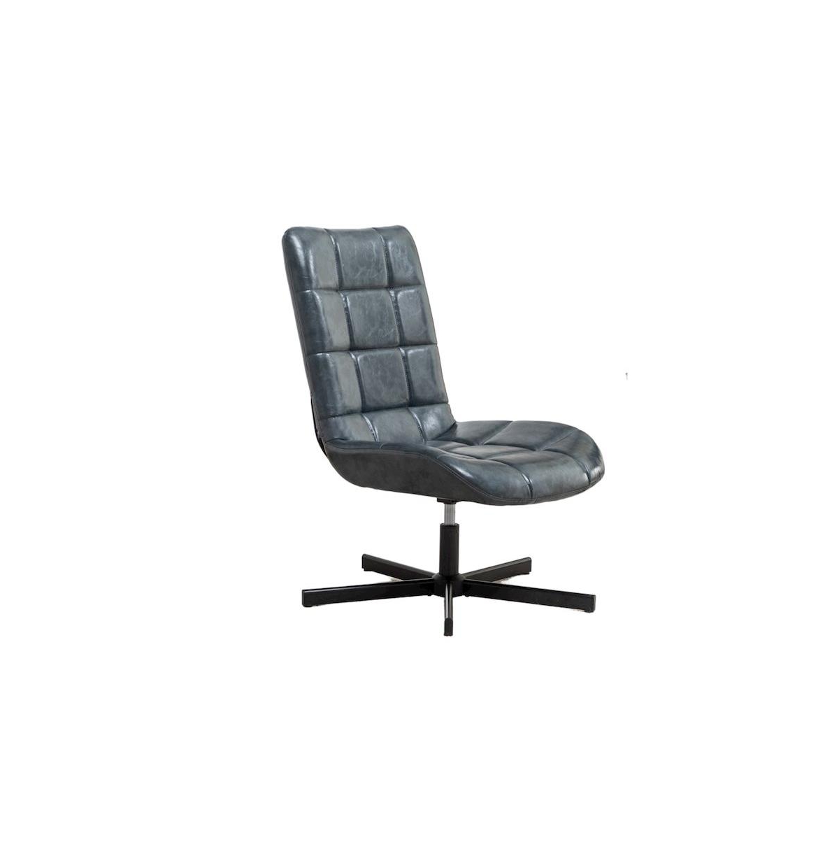 Roundhill Furniture Arlena Faux Leather Tufted Swivel Accent Chair
