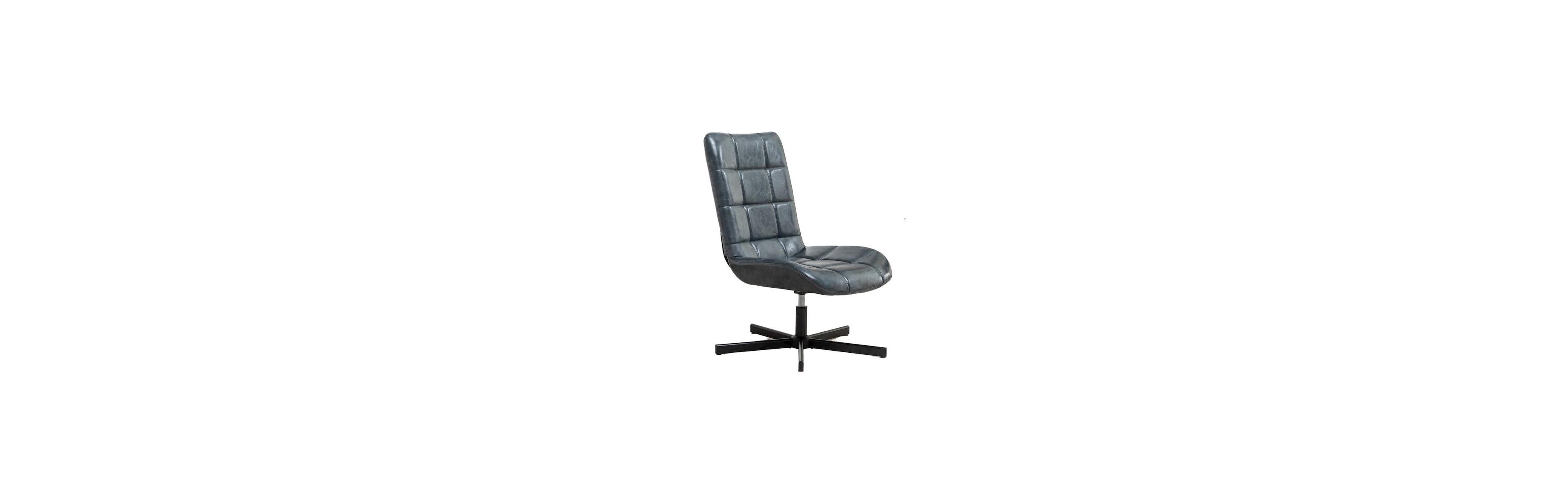 Roundhill Furniture Arlena Faux Leather Tufted Swivel Accent Chair