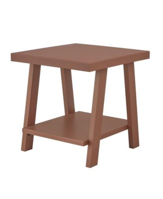 Athens Contemporary Wood Shelf End Table