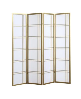 Seto 4-Panel Golden Room Divider Screen