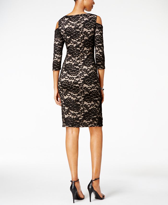 Jessica Howard Women's Allover Lace Sheath Dress Black Size 6
