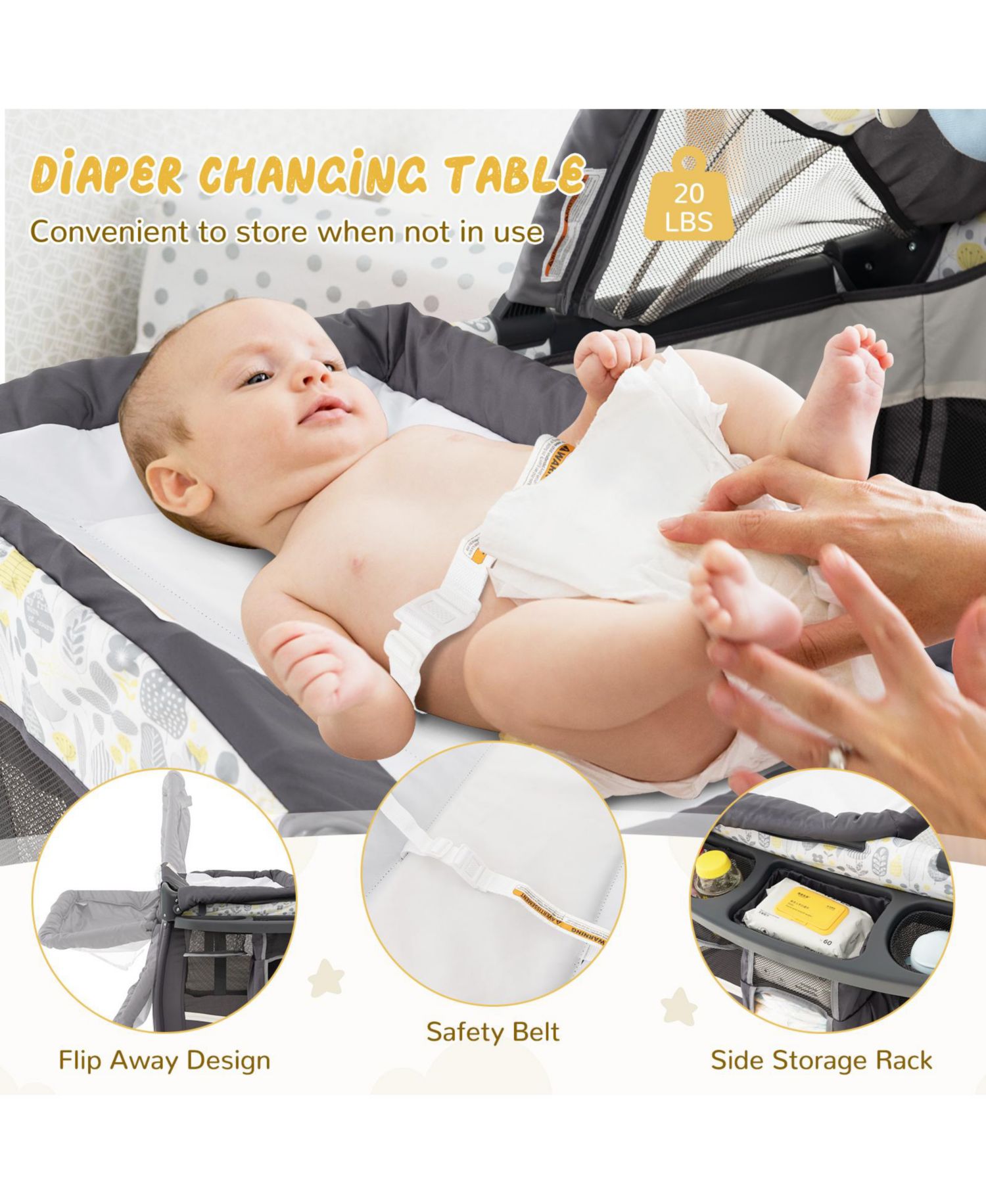 Bassinet-to-Playpen Nursery Center, Four Modes, Portable