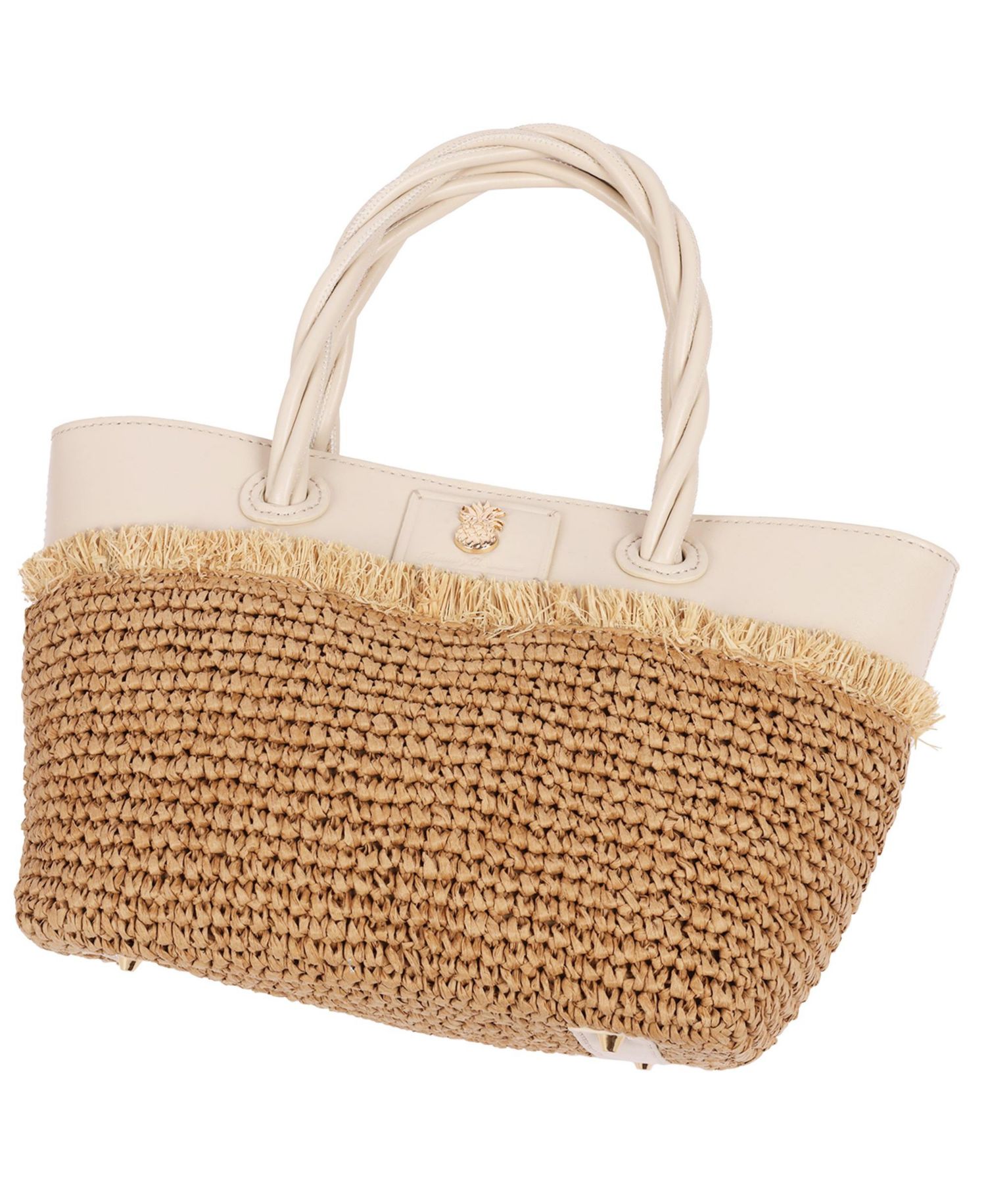 Charlotte Raffia Fringe Medium Tote