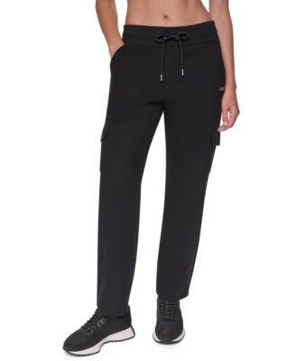 Women's Metallic Bubble Logo Mid-Rise Tapered Leg Cargo Pants