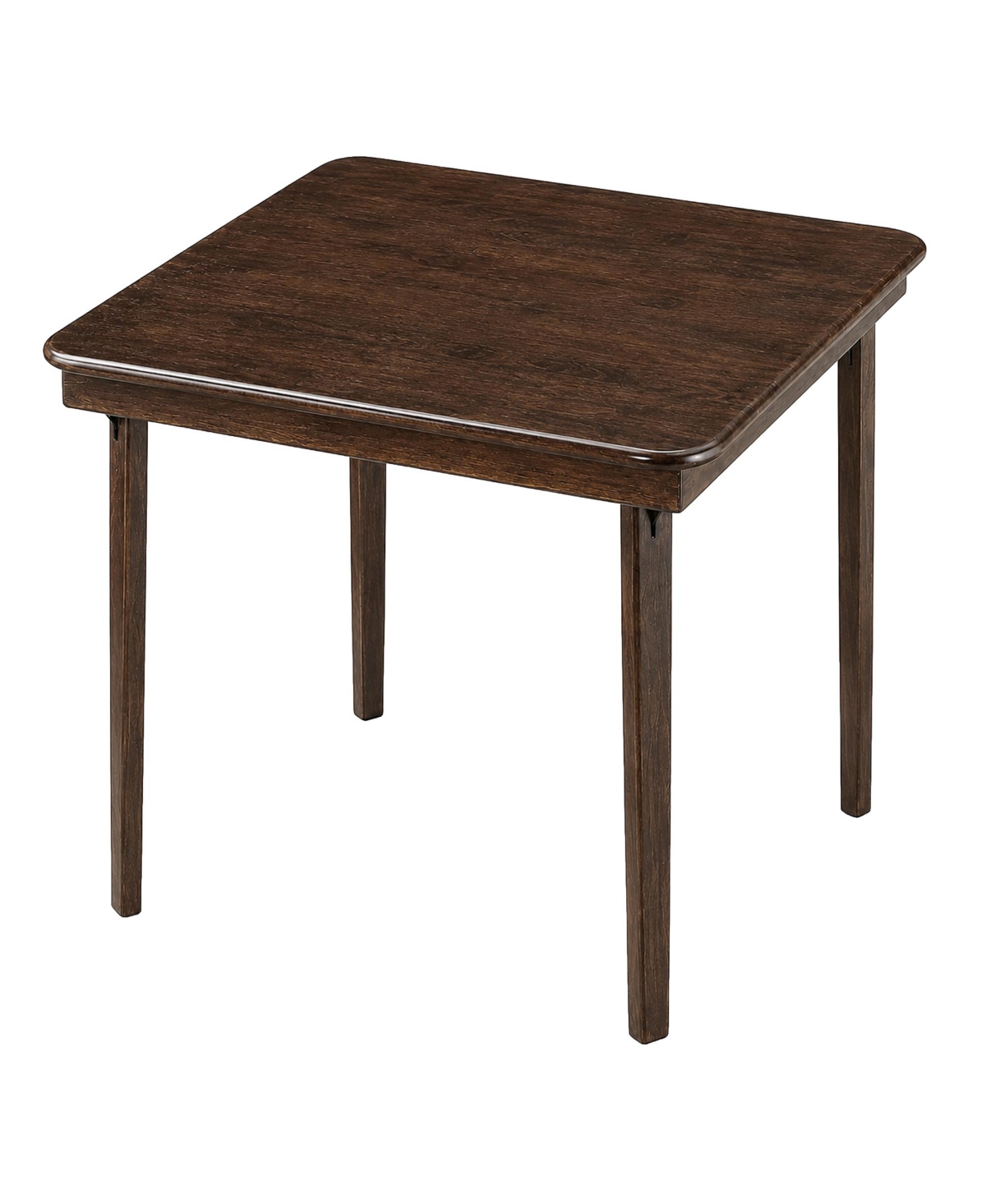 Meco Stakmore Classic Straight Edge Wood Folding Card Table, Espresso Frame