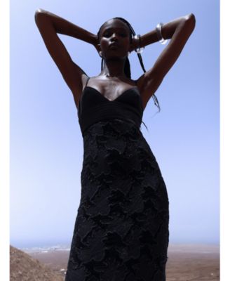 Women's Black Lace Floral Dresses