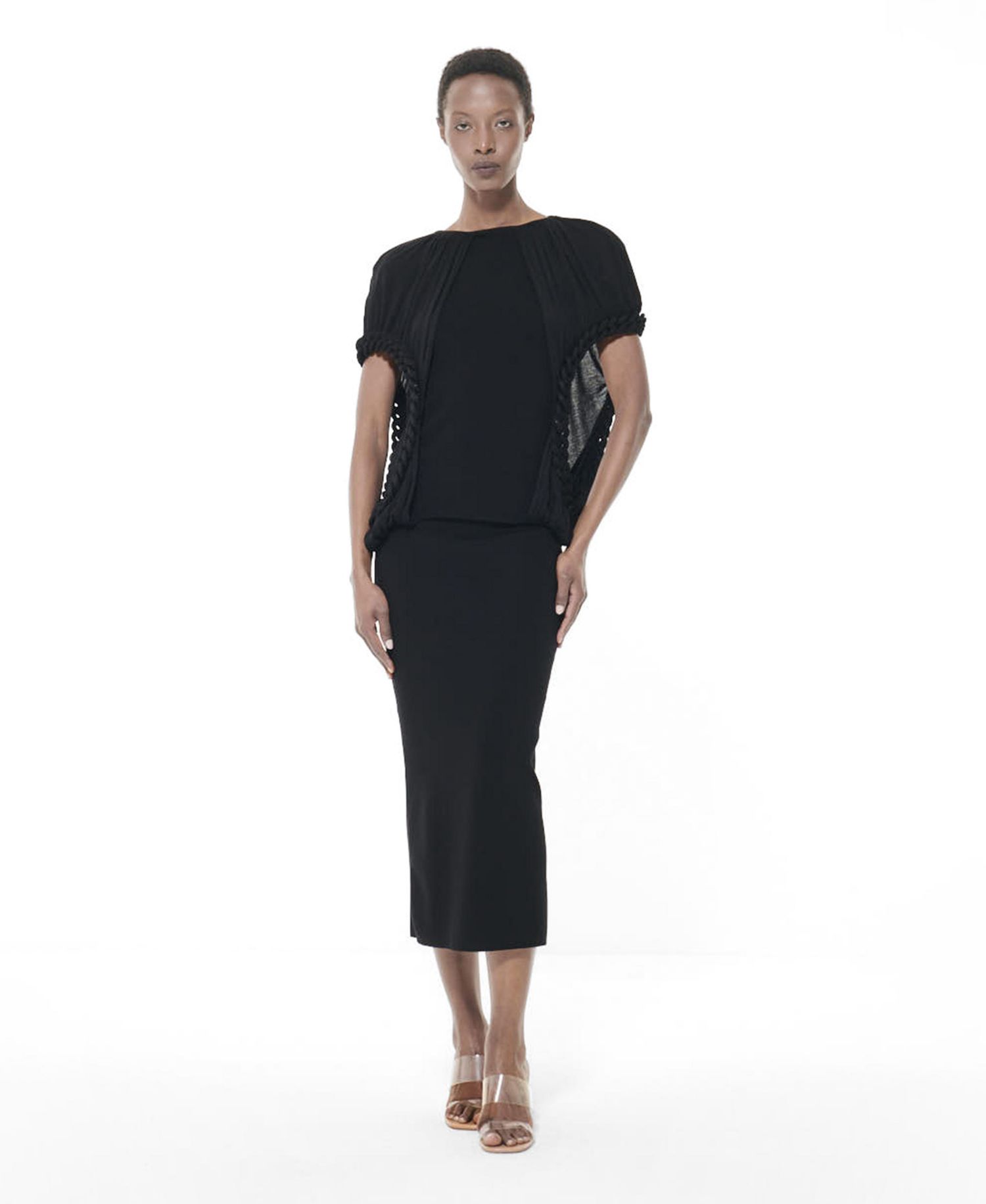 Women's Knit Pencil Midi Skirt