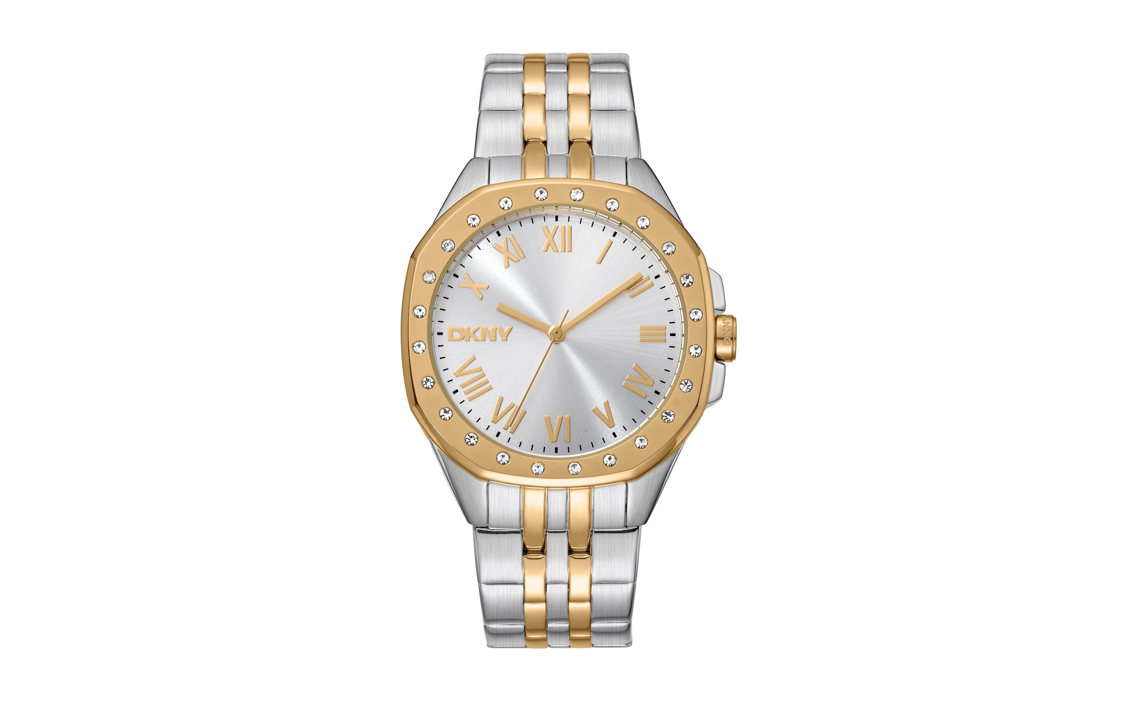 Dkny Women's Quartz Two Tone Stainless Steel Evening Bracelet Watch, 36mm