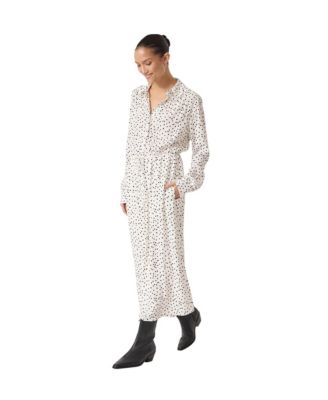 Women's Rosey Polka Dot Midi Shirt Dress