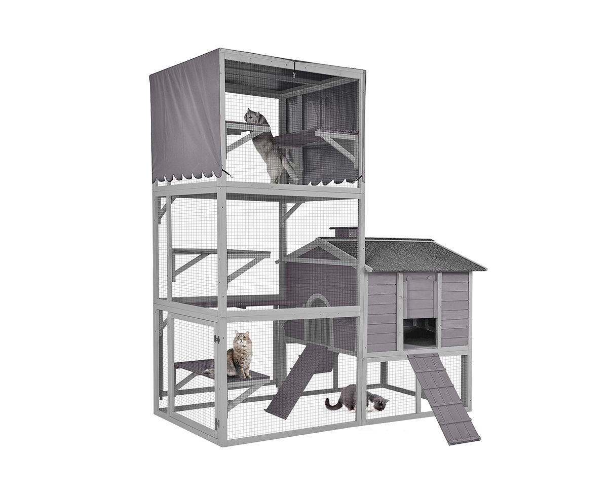 aivituvin Large Cat Enclosure Vertical Climbing Enclosure