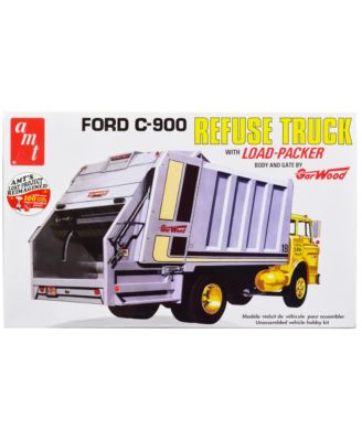 Ford C-900 GarWood Refuse Garbage Truck with Load-Packer 1/25 Scale 300+ Piece Model Kit, Ages 14+