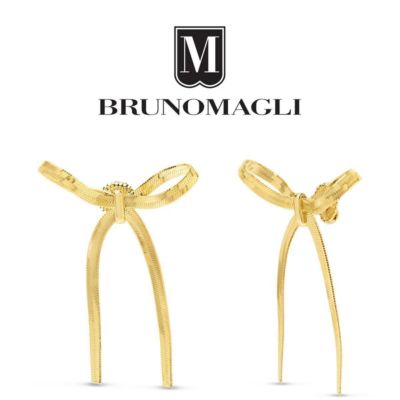 Gold-Tone Bow Dangle Earrings