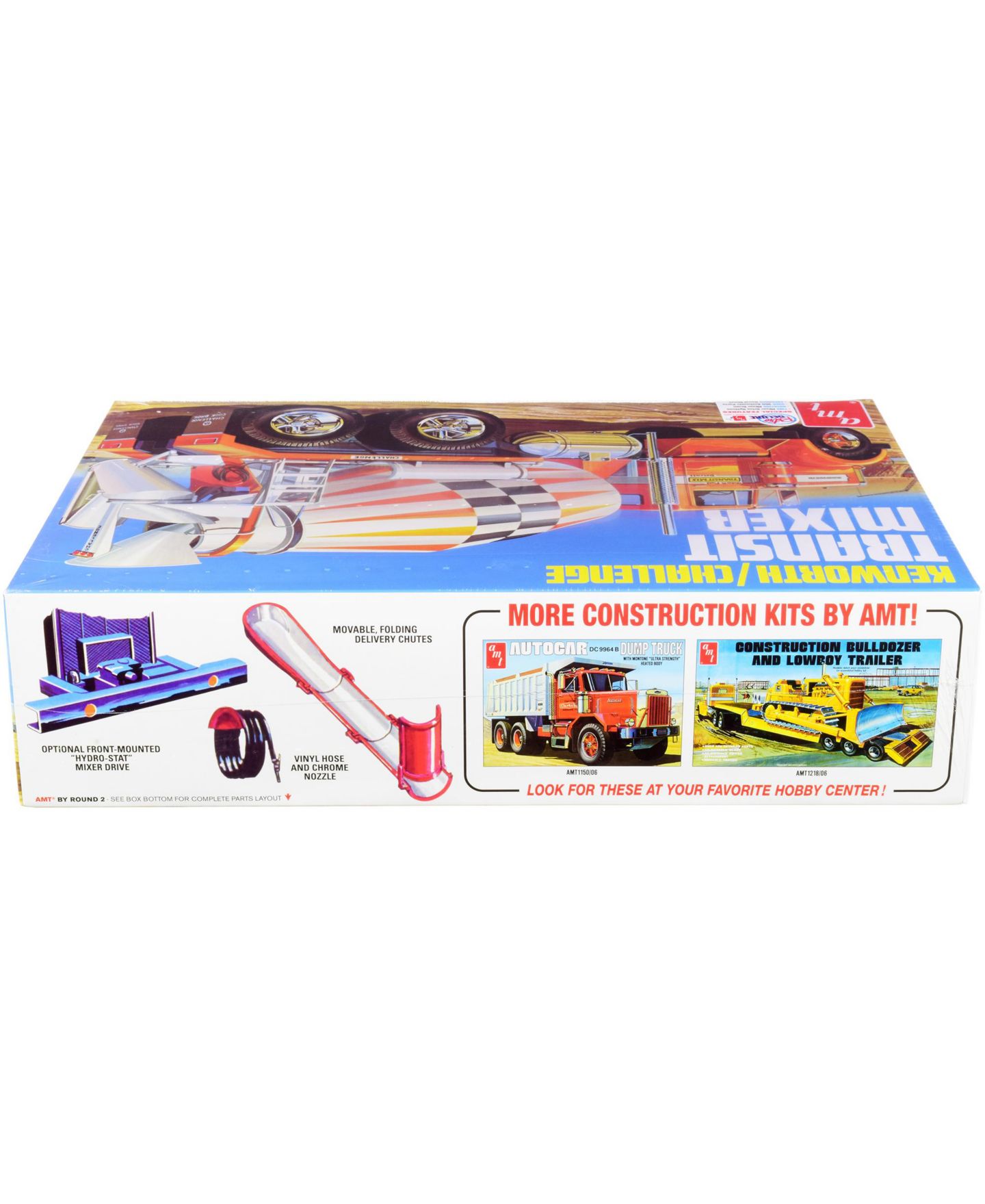 Детские игрушки AMT 1/25 Scale Kenworth/Challenge Transit Cement Mixer Truck Rotating Mixer Drum Model Kit — фото 3