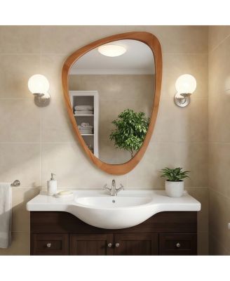 Modern Irregular Wall Mirror, Decorative Accent Mirror for Home