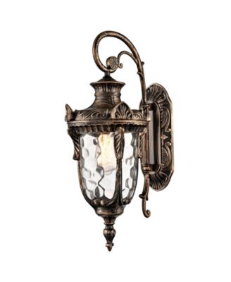 Outdoor Wall Light Fixtures Hammered Glass Wall Lantern Sconce