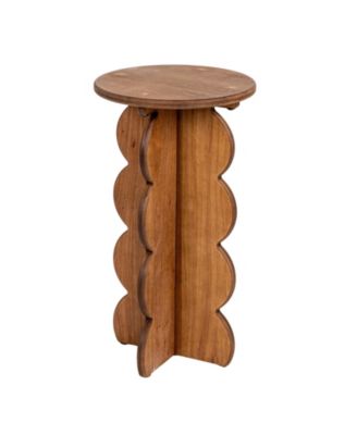 Scalloped Edge Accent Table