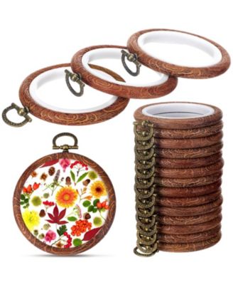 12 Pack Round Embroidery Hoops Frames Multi Use Craft Supplies