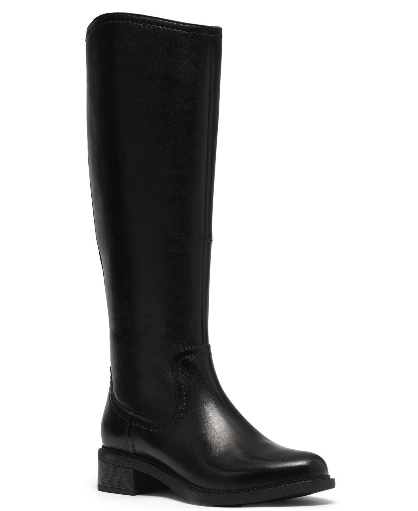 Женские ботинки Clarks Maye Tall Riding, цвет: Чёрный кожаный — фото 1
