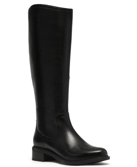 Женские ботинки Clarks Maye Tall Riding, цвет: Чёрный кожаный