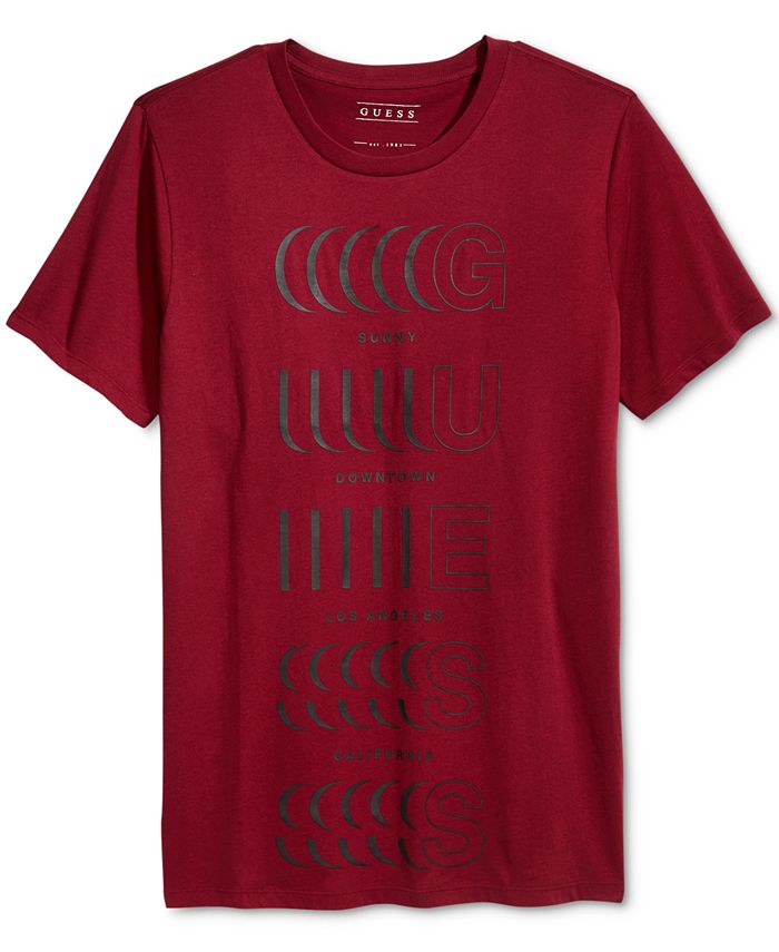 GUESS Men's 1981 Blur Logo T-Shirt - Macy's