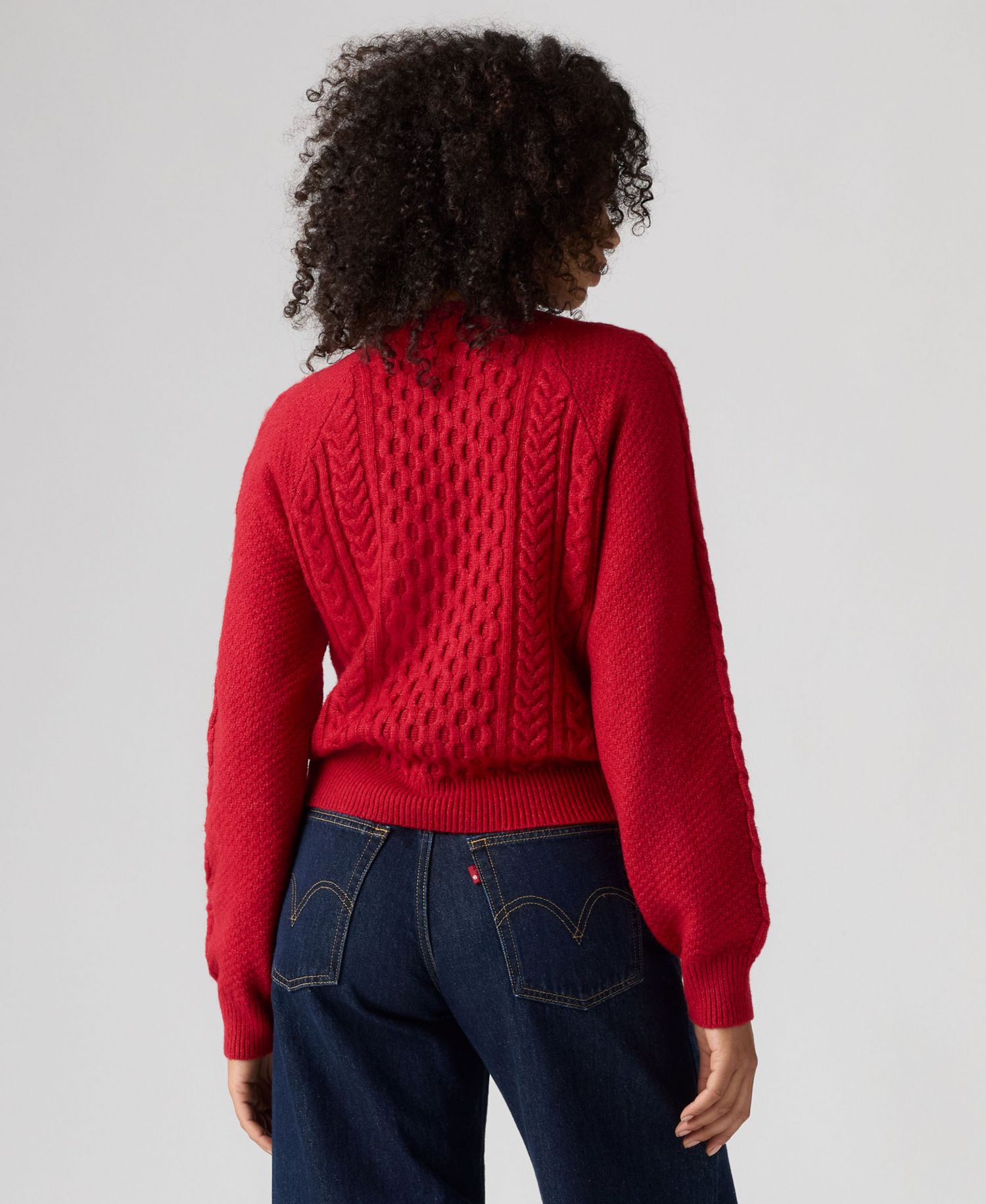 Women's Jolie Cable-Knit Long-Sleeve Crewneck Sweater