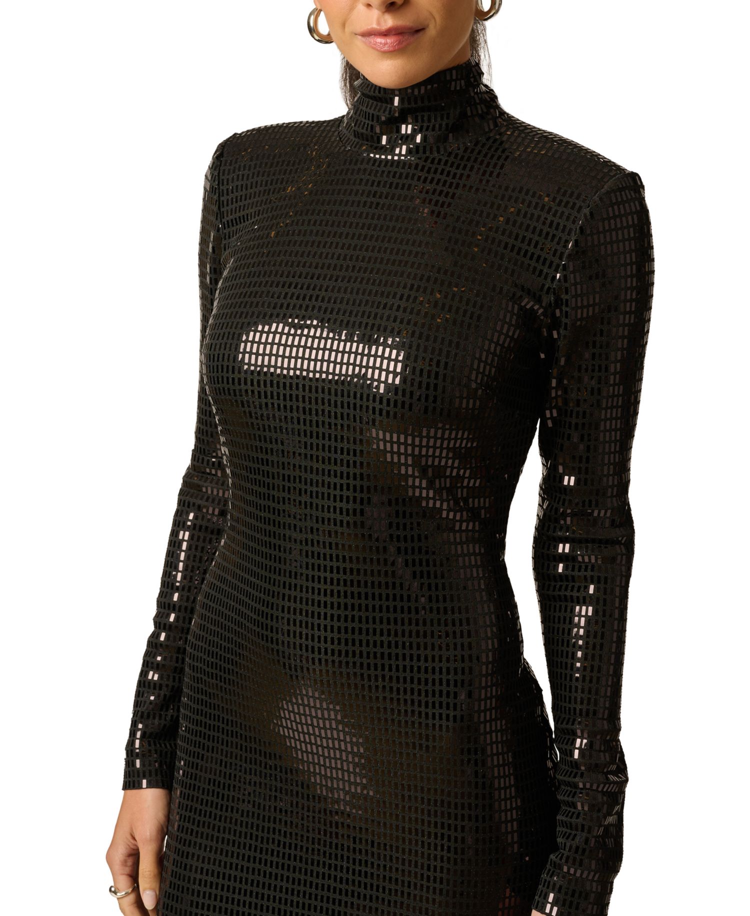 Women's Adrianna Evening Open-Back Sequin Long-Sleeve Gown