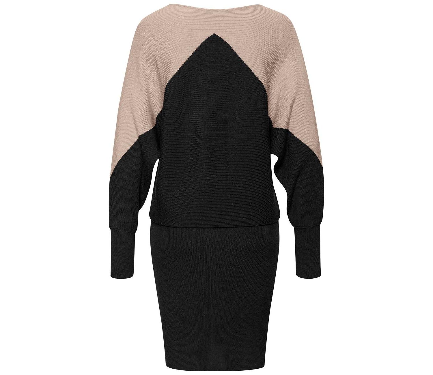 Women's Color-Block Ribbed-Knit Short Dress