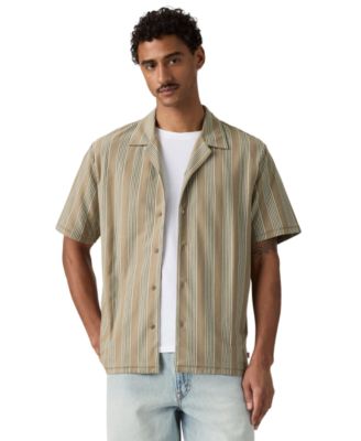 Men's Knit Camp Short-Sleeve Camp Collar Shirt