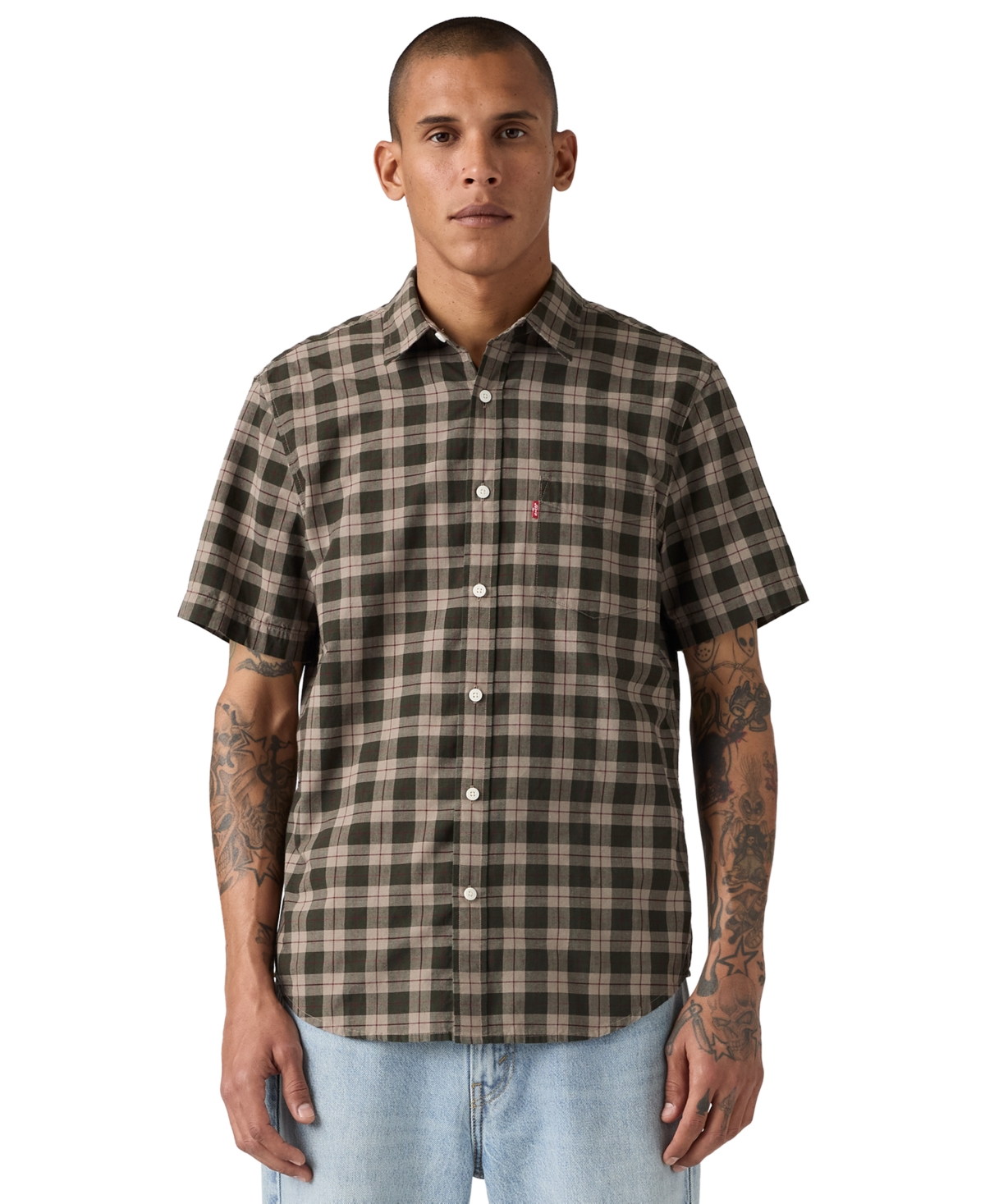 Levi's Men's Point Collar Short-Sleeve Regular-Fit Cotton Shirt