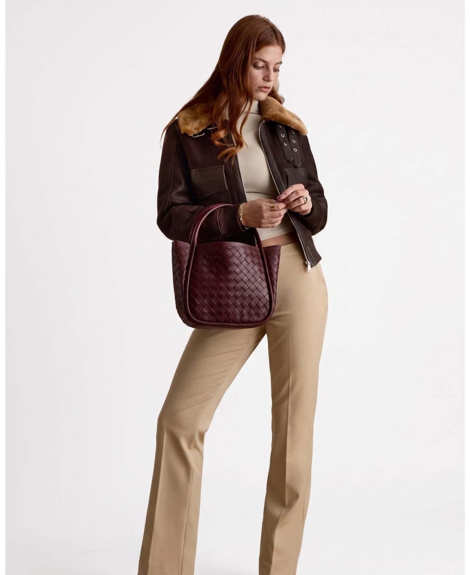Women's Mabel Ginger Shearling Jacket