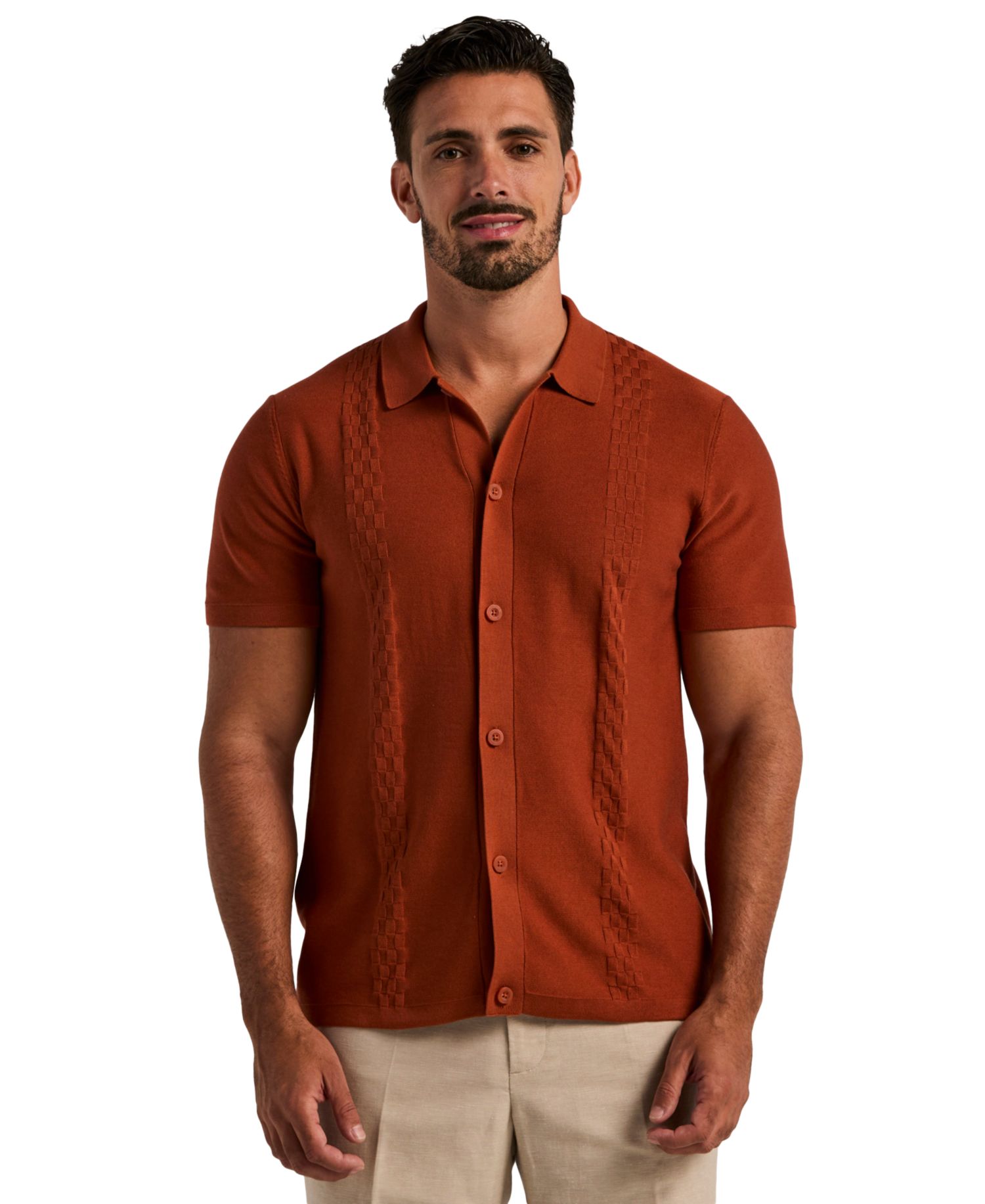Men's Stripe Short-Sleeve Shirt