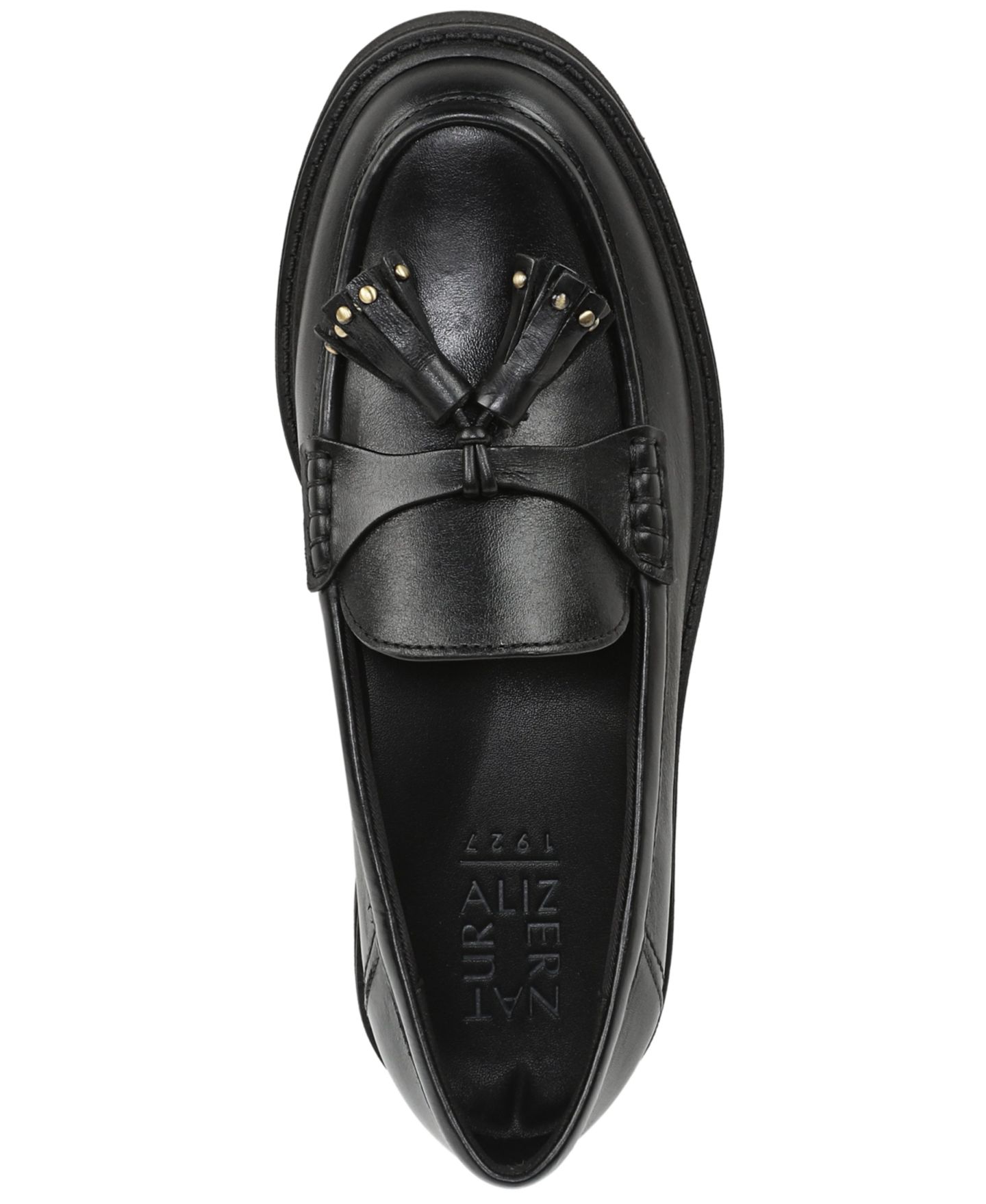 Женские туфли Naturalizer Taya Tassel Lug Sole, цвет: Чёрный кожаный — фото 4