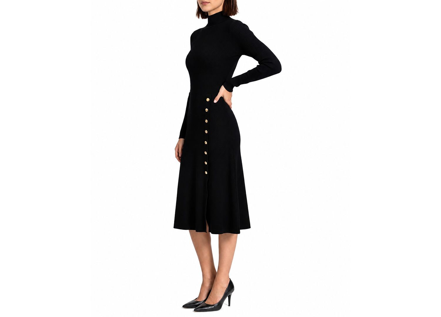 Women's Adhara Mock Neck Midi Sweater Dress