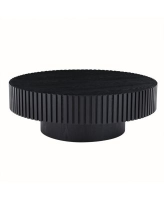 35.43" Modern Round Wood Nesting Coffee Table