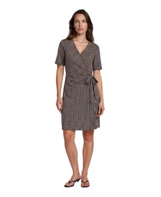 Women's Raven V-Neck Short-Sleeve Wrap Dress