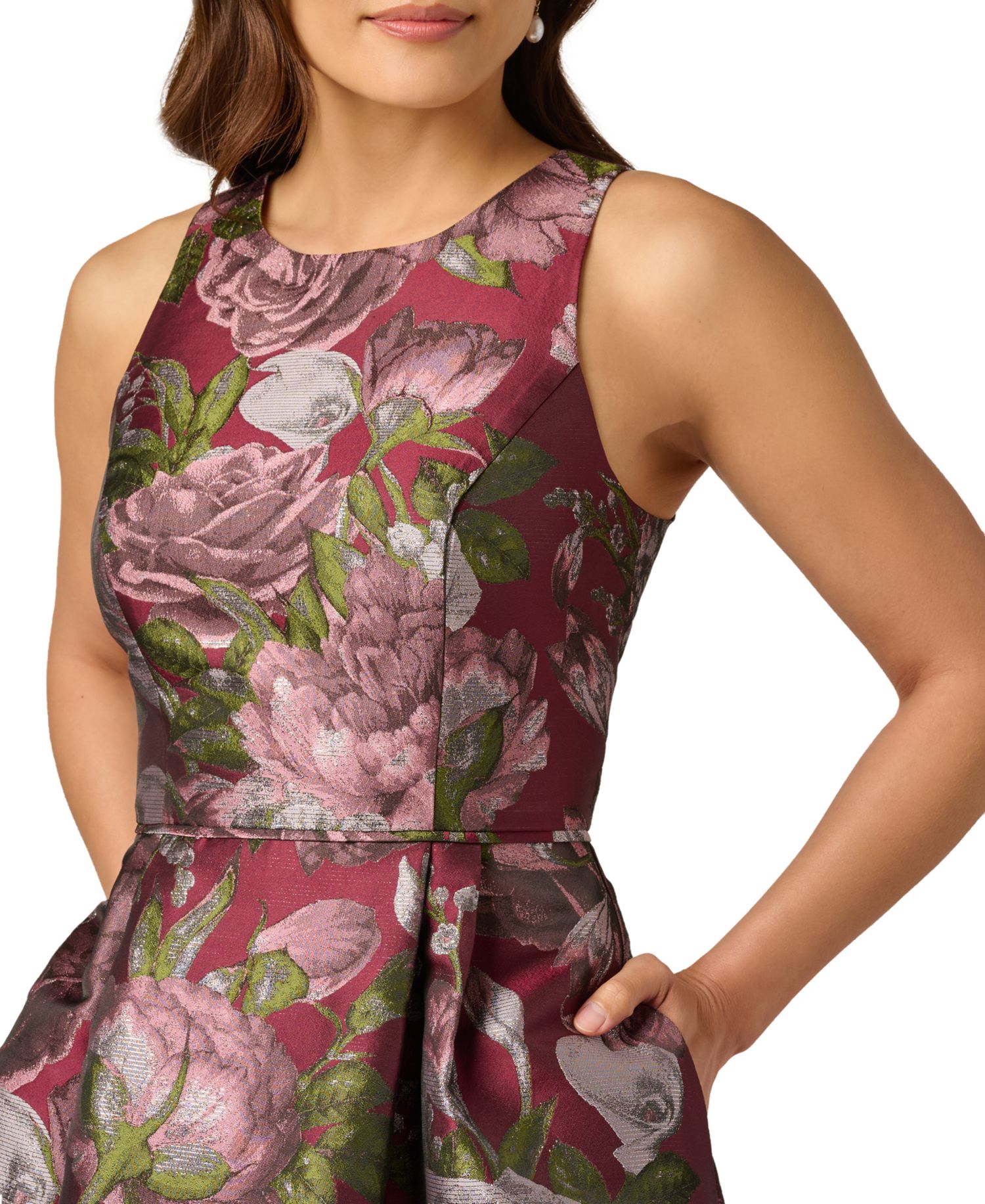 Women's Rose Garden Floral-Print A-Line Cocktail Dress