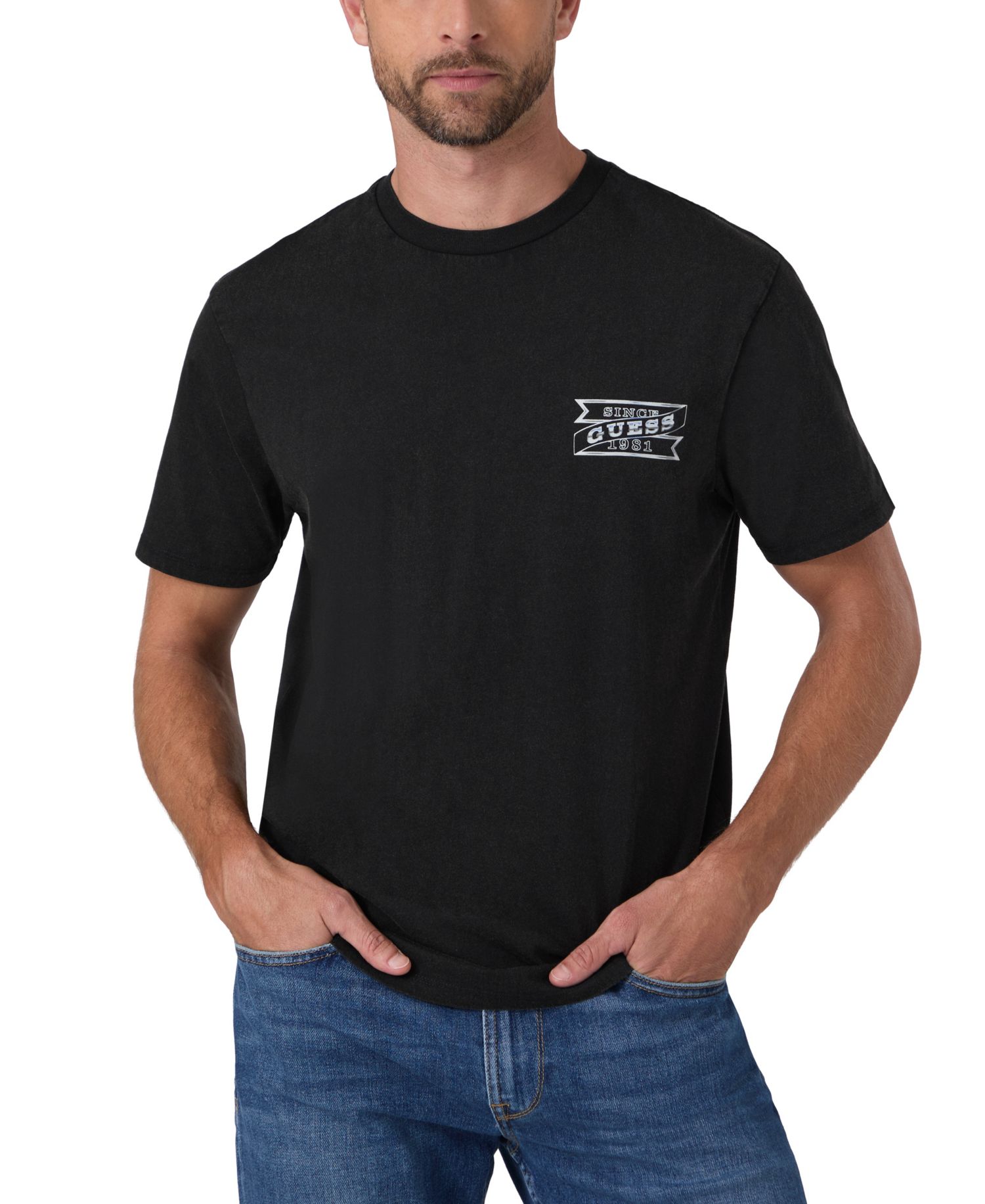 Men's Car Emblem Graphic Crewneck T-Shirt