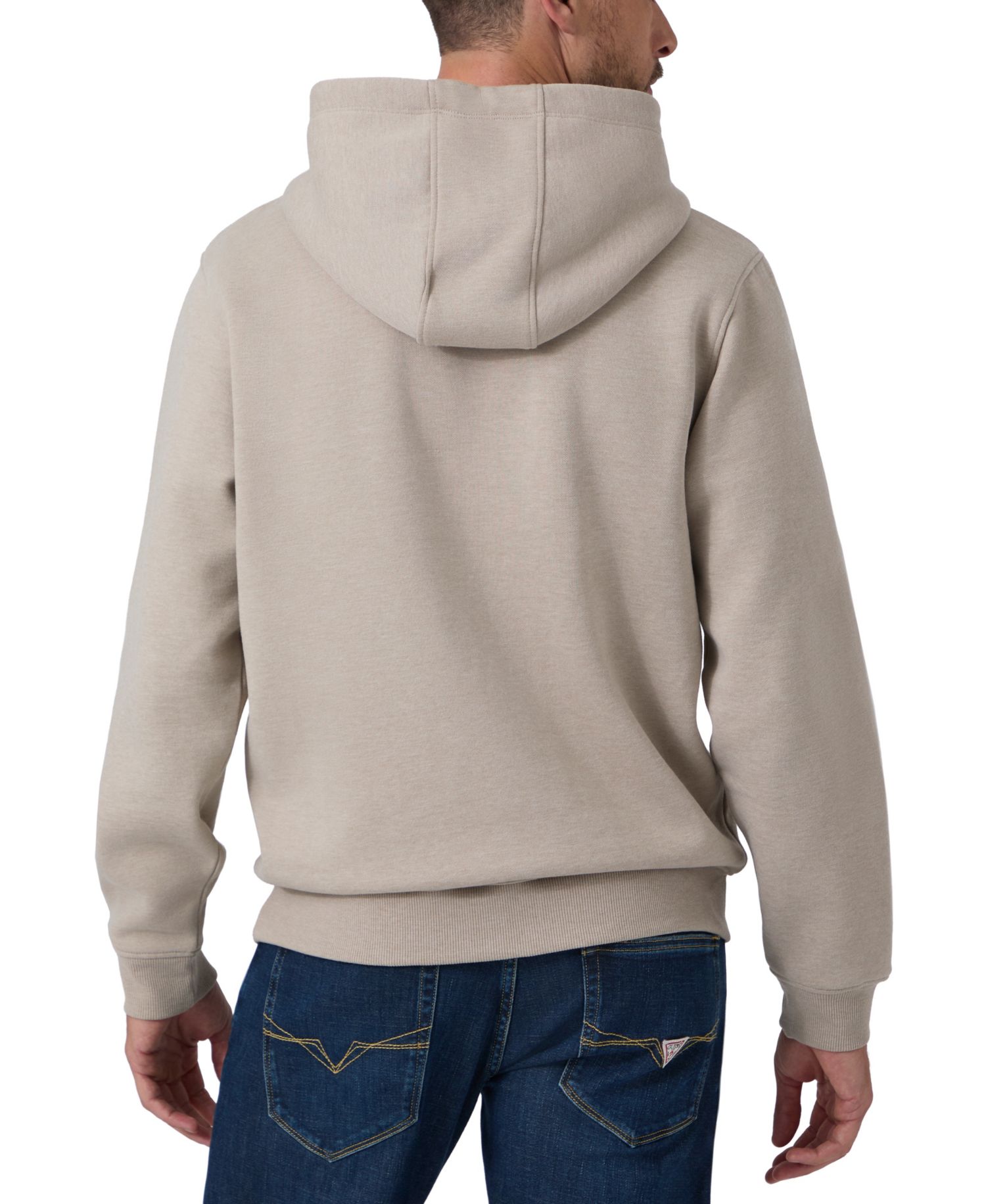 Men's Teddy Bear Melange Relaxed-Fit Graphic Hooded Sweatshirt