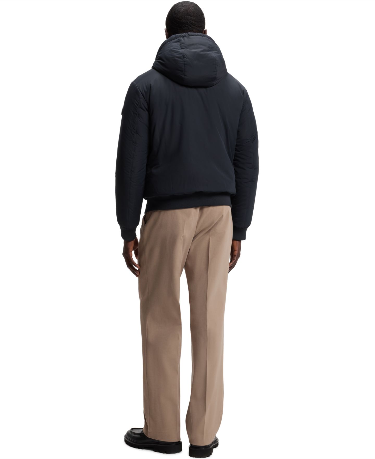 Мужские куртки BOSS by Hugo Boss C-Caniol Water-Repellent Padded Hooded, цвет: Тёмный синий — фото 2