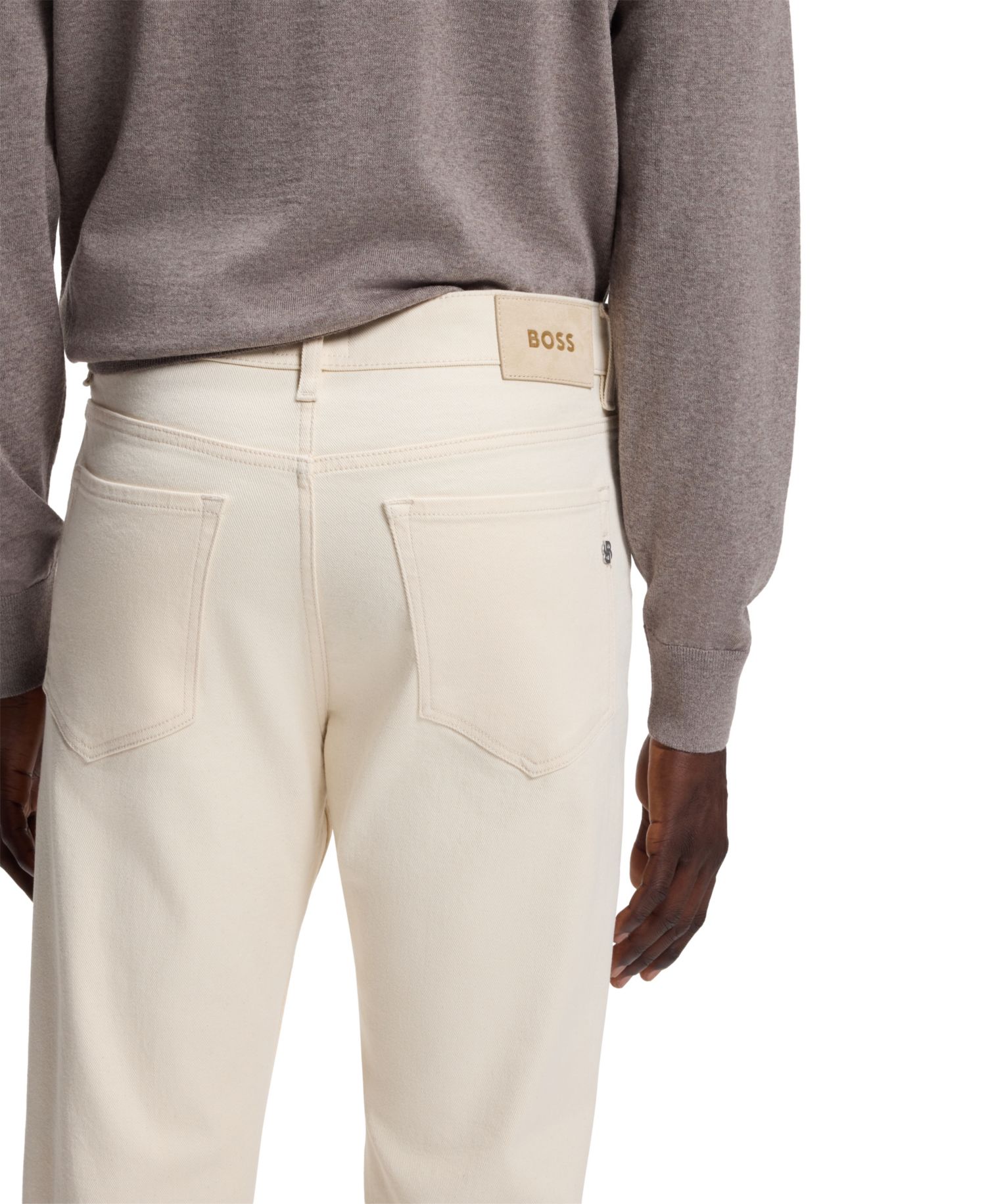 Men's Straight-Fit Cotton-Cashmere Blend Jeans