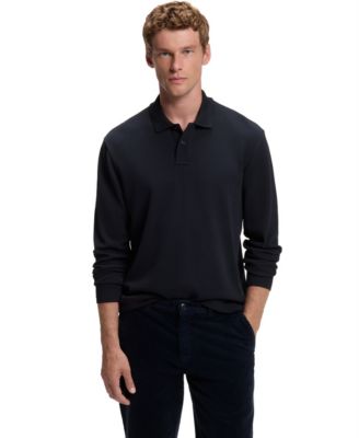 BOSS by Men's Stretch Waffle-Knit Regular-Fit Cotton-Blend Polo Shirt