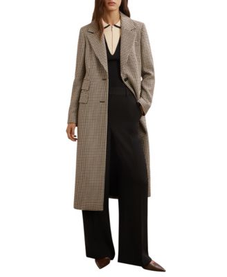 Women's Karina Houndstooth Single-Breasted Wool-Blend Coat