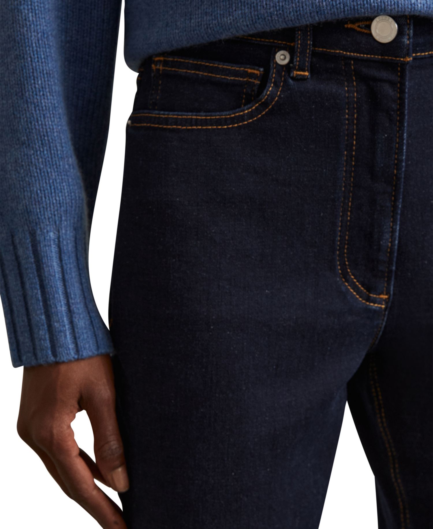 Petite Hattie High-Waisted Dark Rinse Jeans