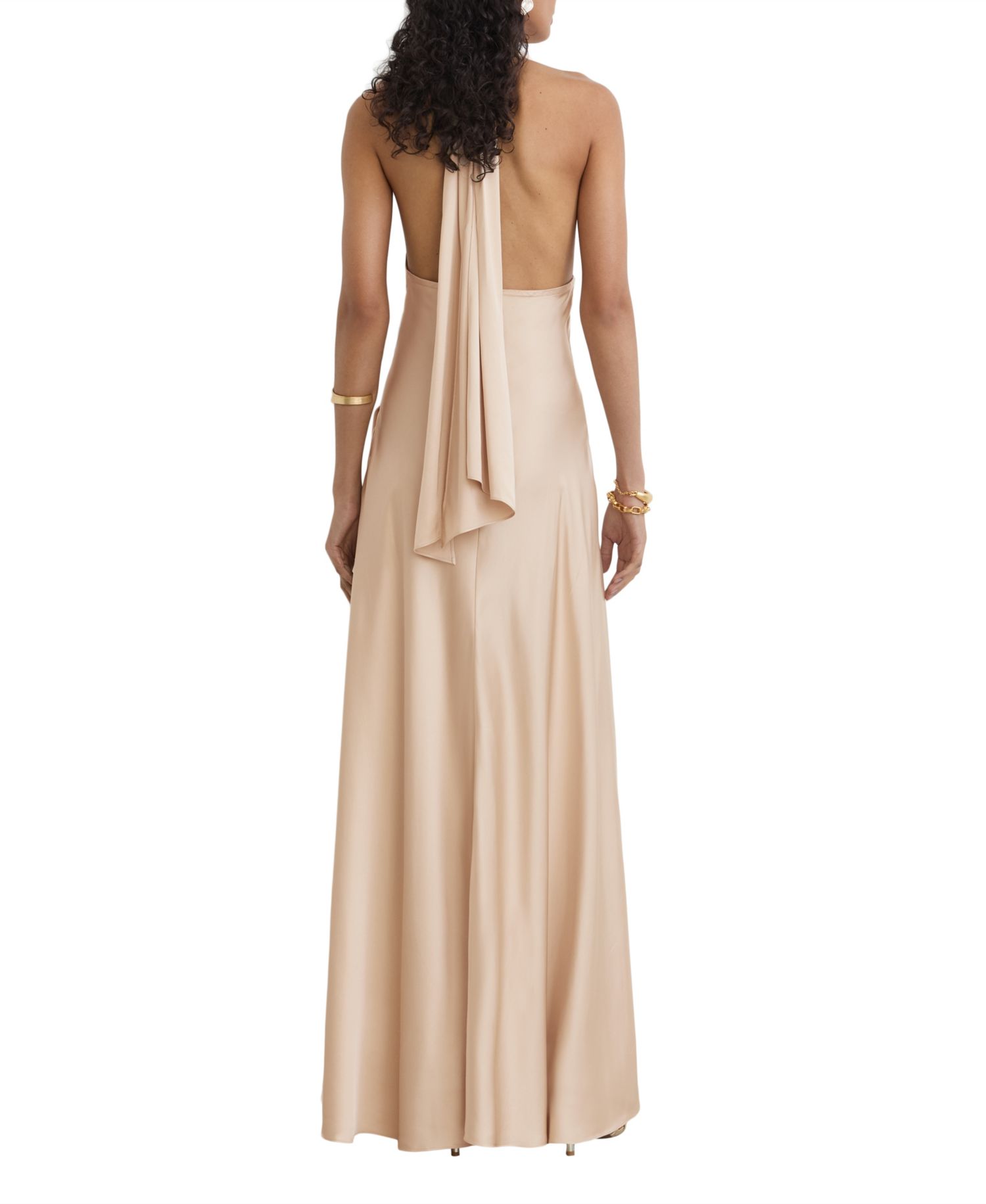 Women's Lilianna Satin Halterneck Maxi Dress