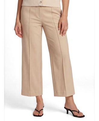 Women's Mid-Rise Cropped Wide-Leg Trousers