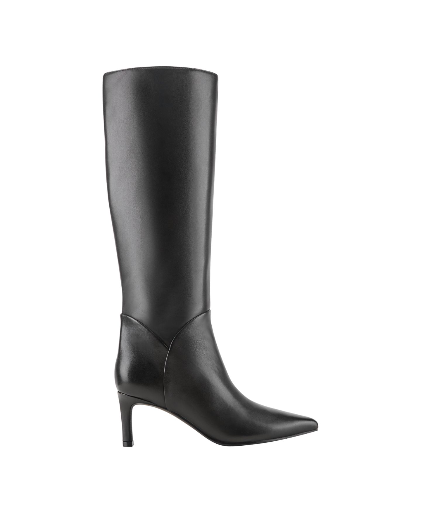 Женские ботинки Marc Fisher Lorne Tall Kitten Heel Dress Boots, цвет: Чёрный кожаный — фото 2