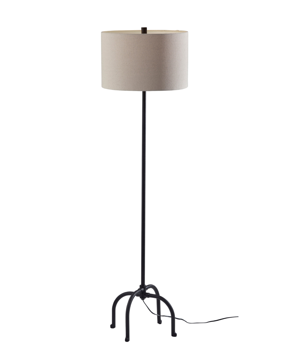 Silos Black Beige Textured Fabric Floor Lamp