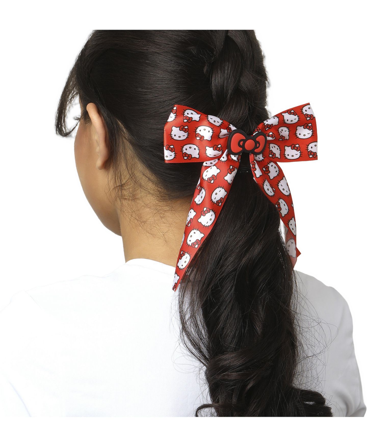 Детские аксессуары для волос Hello Kitty Hair Bow Barrette Official License, Sanrio Hair Accessories, цвет: Красный — фото 2